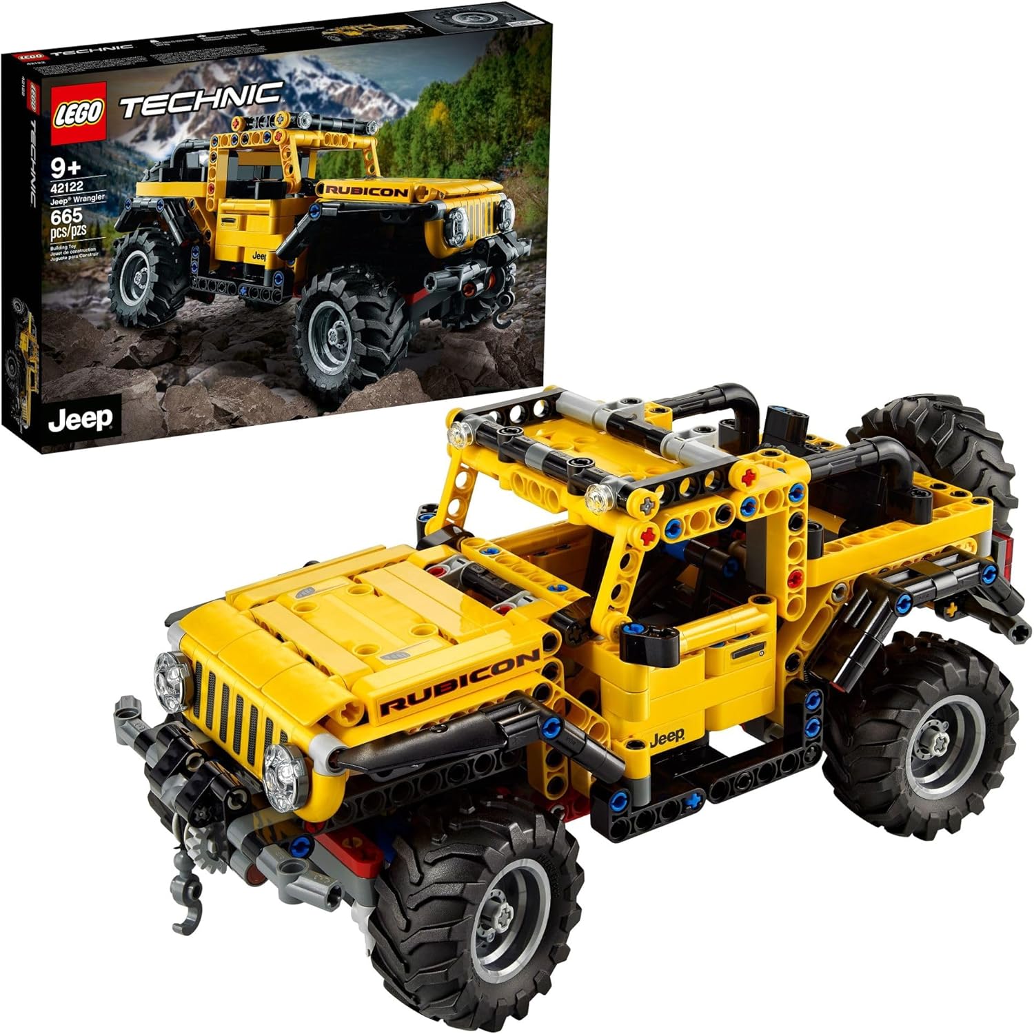 LEGO Technic Jeep Wrangler 4x4 Toy Car 42122 Model Building Kit O11447