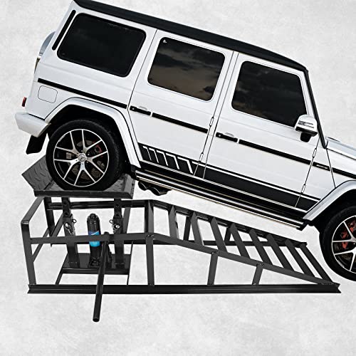 2 Pack Hydraulic Car Ramps 5T 10000lbs Low Profile (Black) D6876