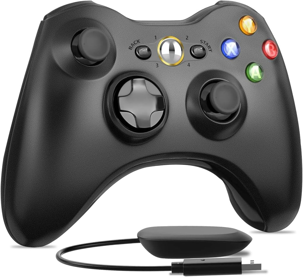 Black Wireless Controller for Xbox 360 and PC V1945