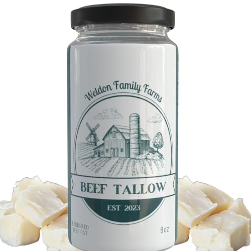 Rendered Beef Tallow, 2 pack, Grass fed, 16oz Total L702