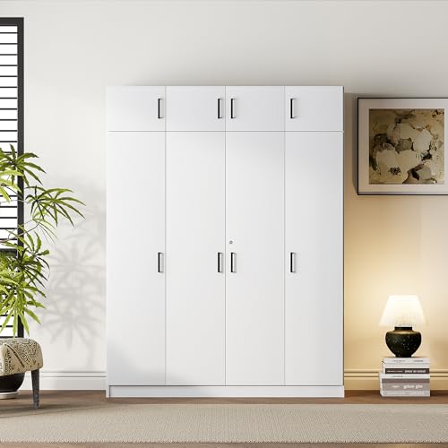 Wood Clothes Storage Cabinet with Sliding Door and 2 Drawers C374