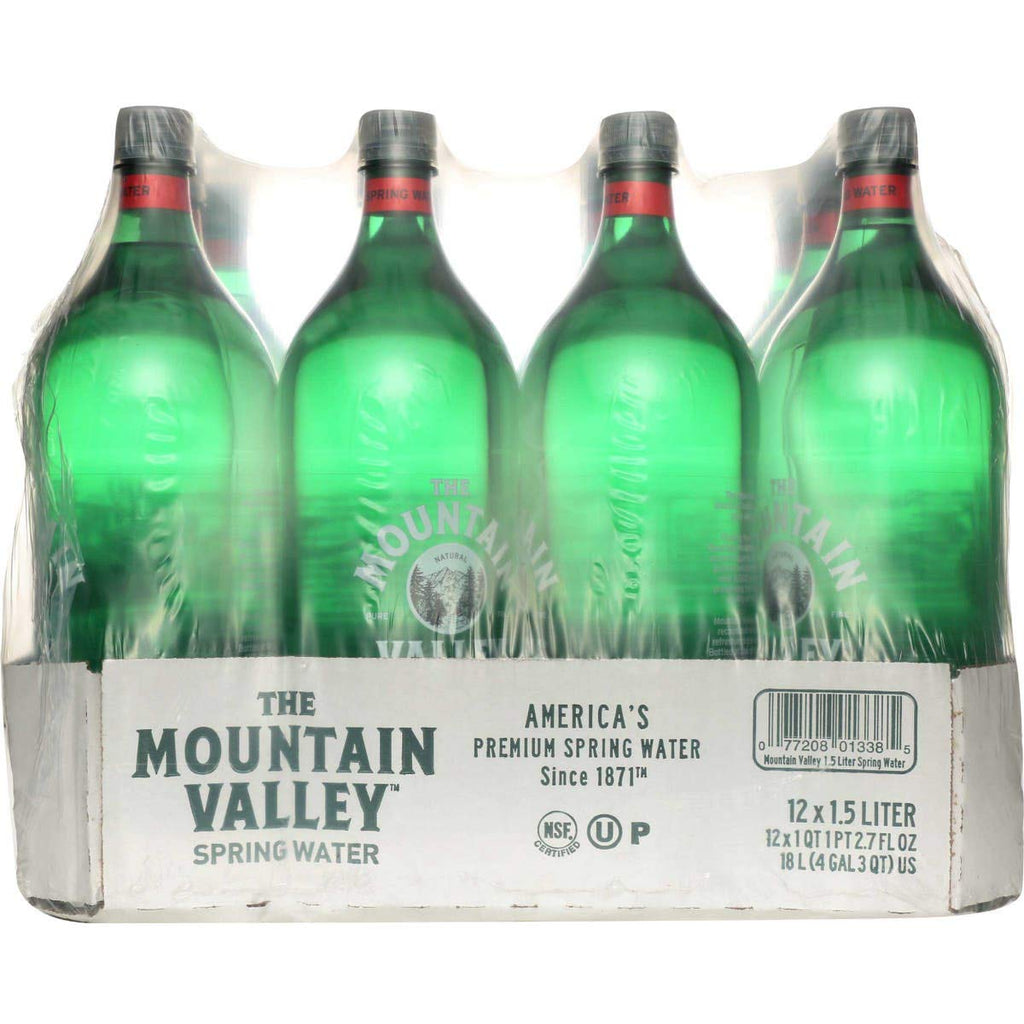 1.5 Liter Flat Cap Pet Bottle Spring Water - 12 per case F523