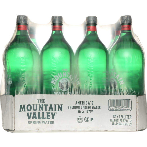 1.5 Liter Flat Cap Pet Bottle Spring Water - 12 per case F523