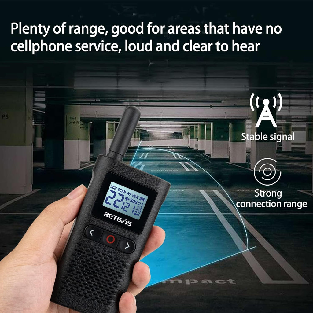 10 Pack Rechargeable Walkie Talkies with Earpiece F721
