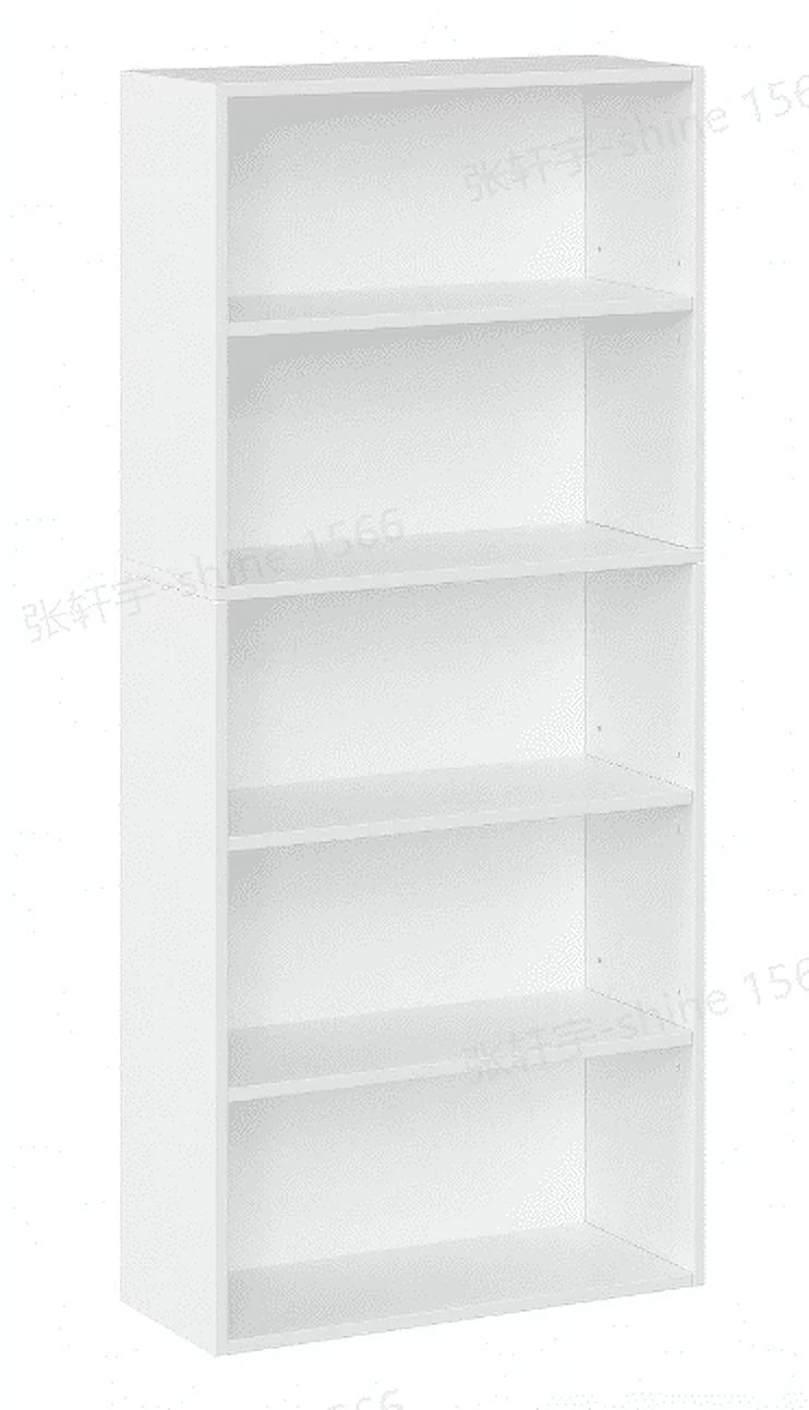 5-Tier Open Bookcase White Z5611