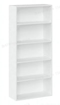 5-Tier Open Bookcase White Z5611