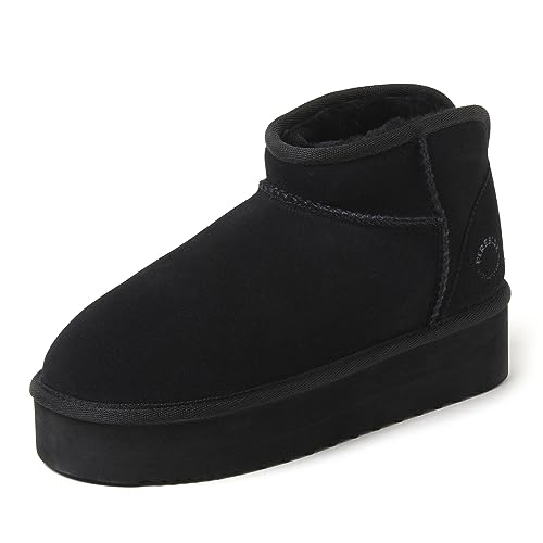 Women's Shearling Fur Lined Mini Ankle Boot Q42538