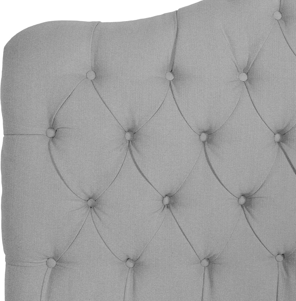 Upholstered Adjustable Headboard Panel with Solid Wood Frame and Button-Tufted Design - Putty Finish - Twin H6856
