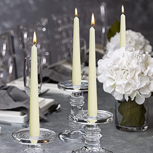 Ivory Taper Candles 100 Count 10 Inch Cotton Wick H951506