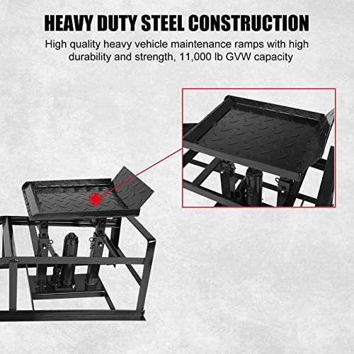 2 Pack Hydraulic Car Ramps 5T 10000lbs Low Profile (Black) D6876