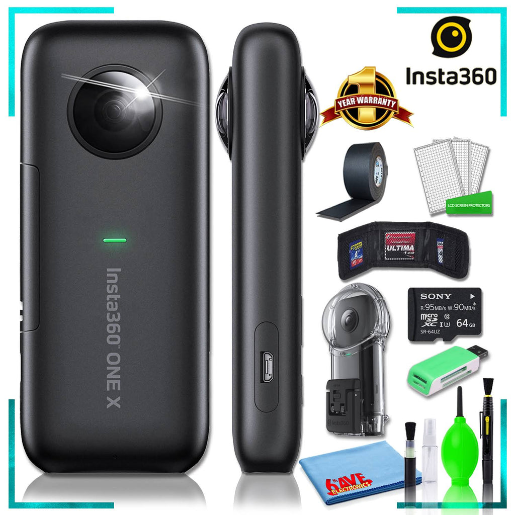 360 Action Camera Bundle with Dive Case and 64GB Memory Card M75095