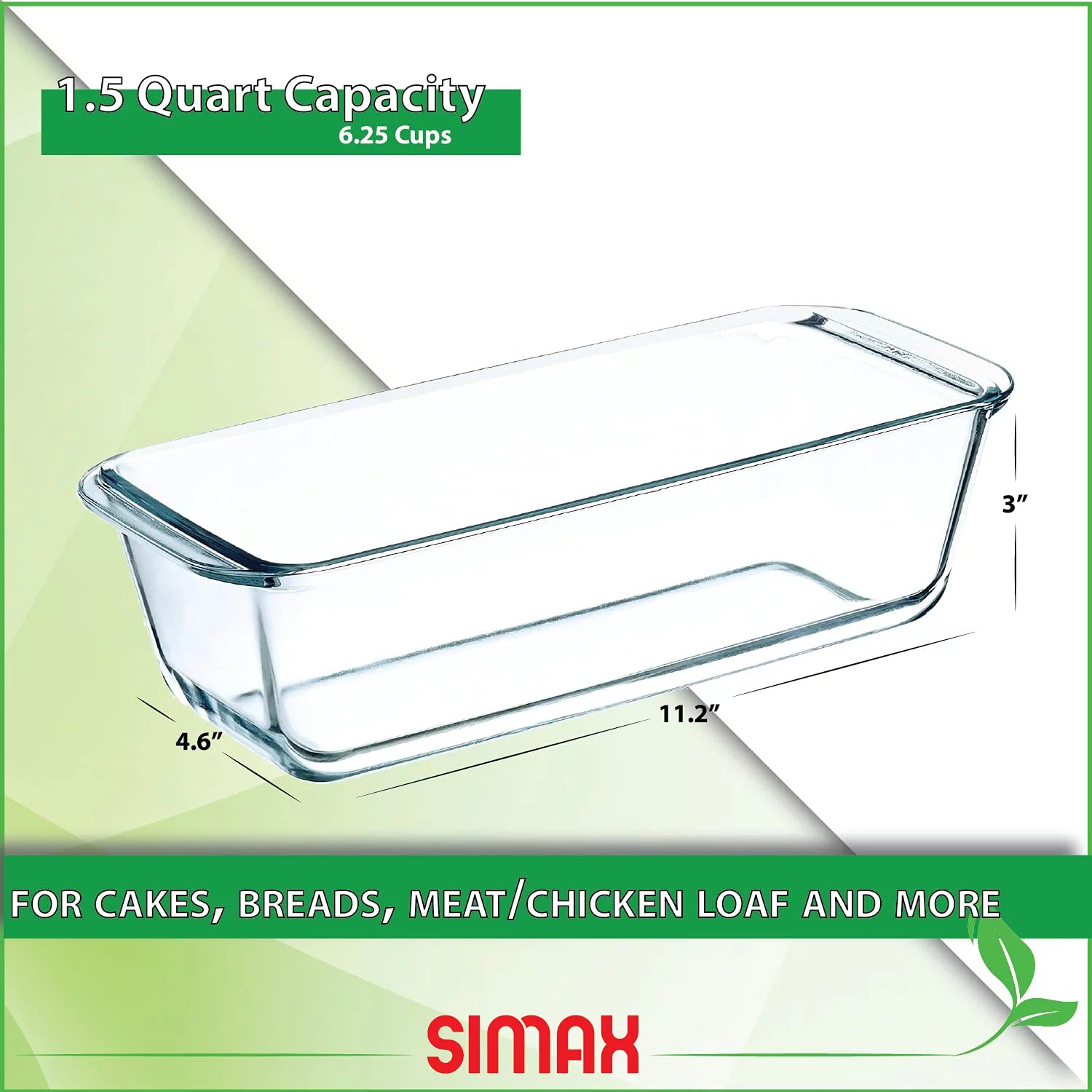 Borosilicate Glass Loaf Dish T58843