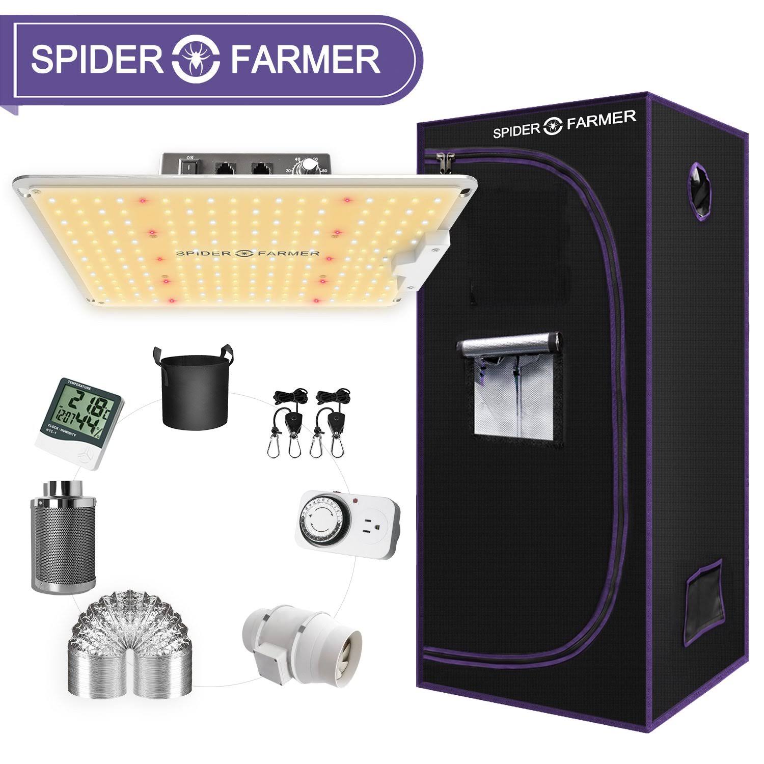 70x70x160cm LED Grow Light Full Spectrum Grow Tent Kits Carbon Filter U7795