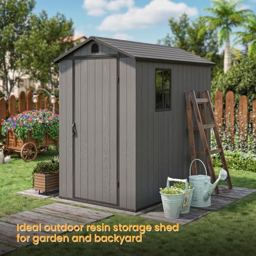 4 x 6 FT White Plastic Resin Shed O724
