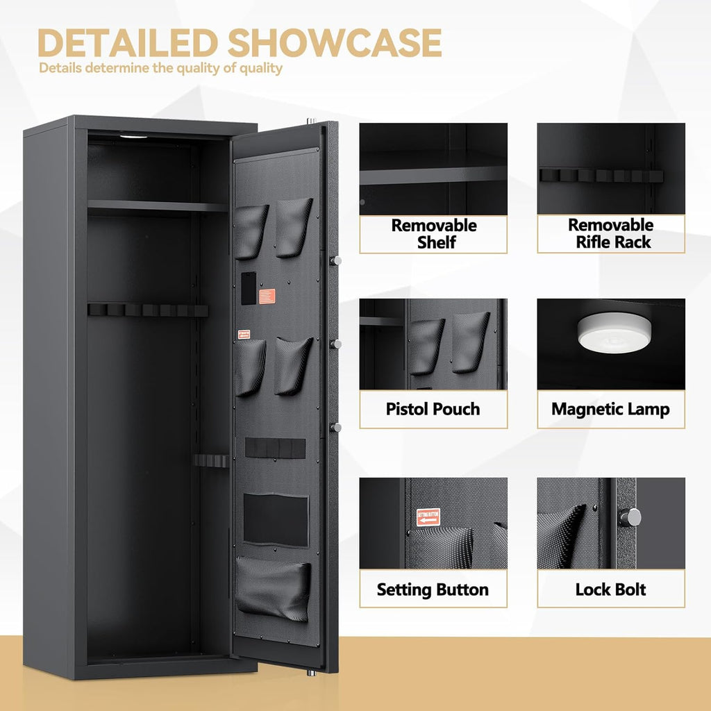 10-12 Gun Safe with Adjustable Pistol Rack F731487