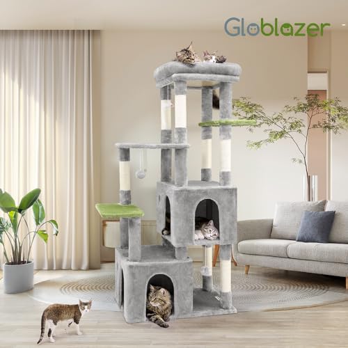 Light Grey Heavy Duty Cat Tower with Scratching Post J936999