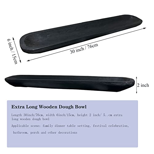 Black Wooden Dough Bowl B5610