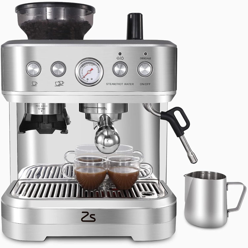 15 Bar Automatic Espresso Coffee Maker with Grinder and Milk Frother P2882