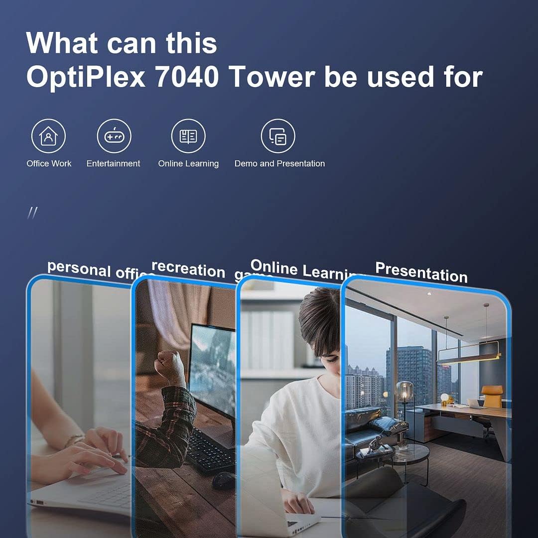 PC Tower Desktop Computer i5 6500 32GB DDR4 Ram 512GB M.2 NVMe SSD 1TB HDD Windows 10 Pro (Renewed) B992234