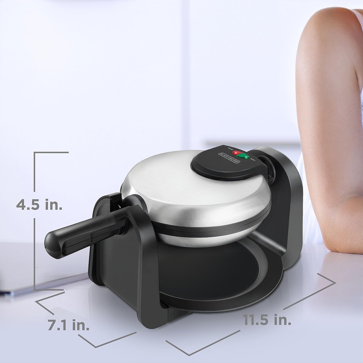 7" Round Belgian Waffle Maker Y463