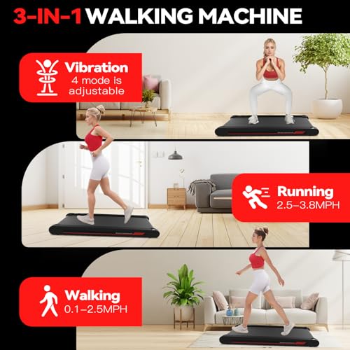 Walking Vibration Pad, 2.5HP Low Noise Treadmill Pad with Remote Control M810