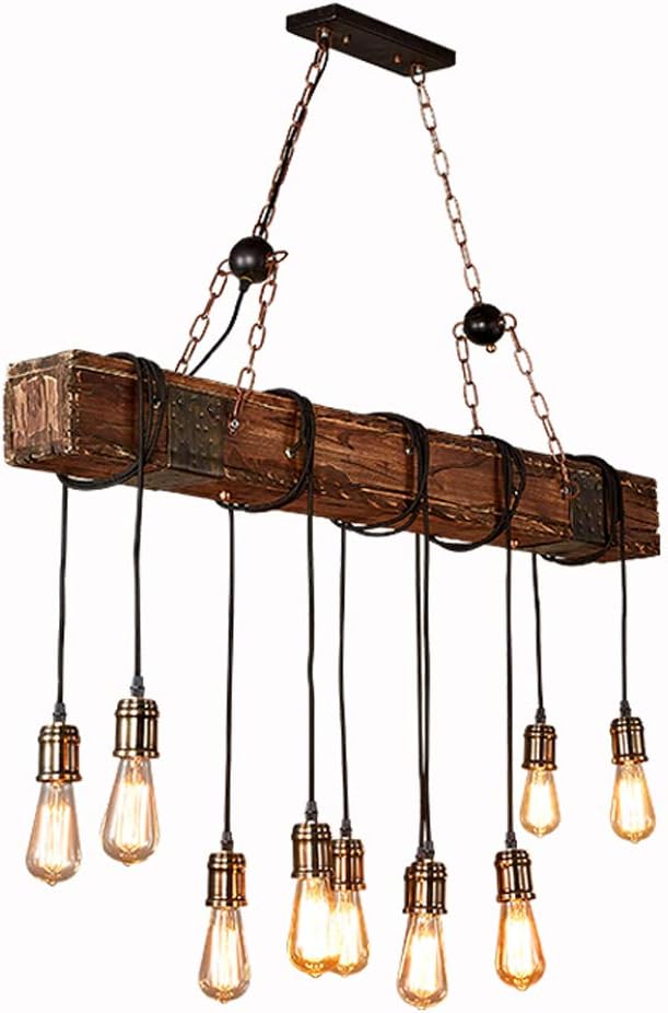Rustic Industrial 10 Light 46in Chandelier J932366