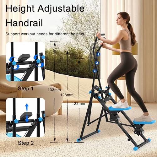 Stair Stepper with Adjustable Handlebar & Pedals, 330LBS Loading Capacity Q518