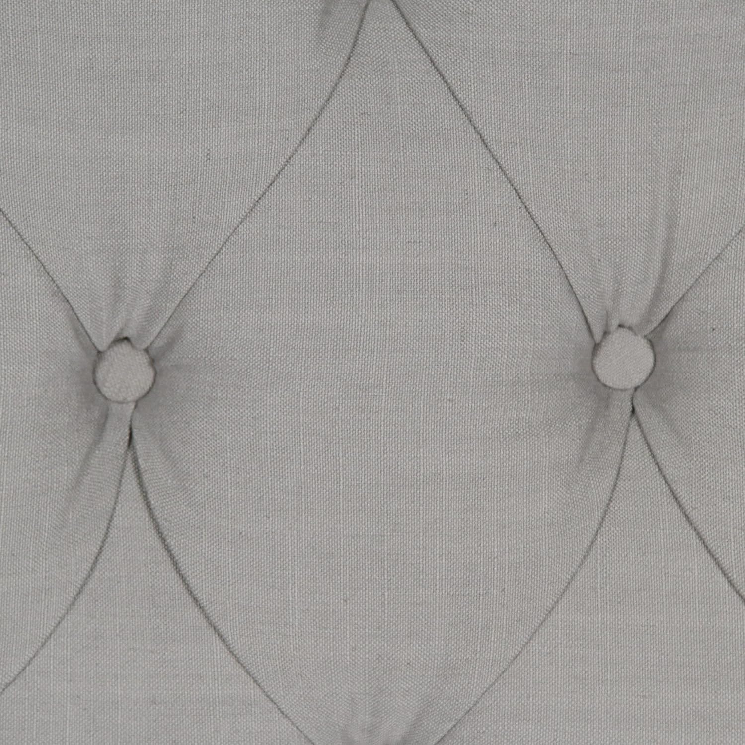 Upholstered Adjustable Headboard Panel with Solid Wood Frame and Button-Tufted Design - Putty Finish - Twin H6856