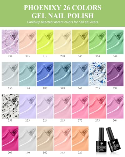 40 Colors Gel Nail Polish Kit with 48W UV LED Nail Lamp N7648
