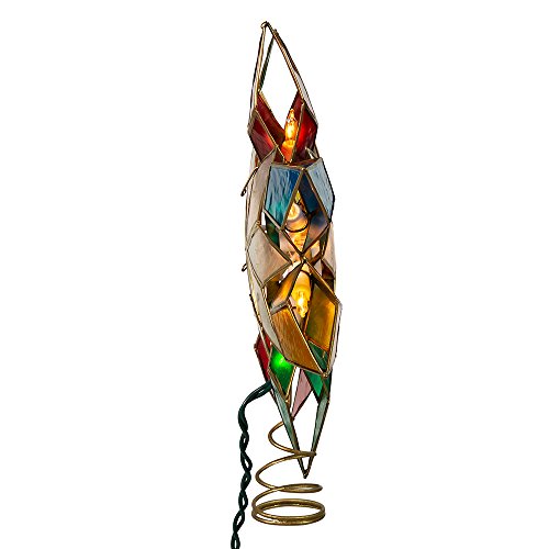 10-Light Multi-Color Capiz Star Tree Topper D707834