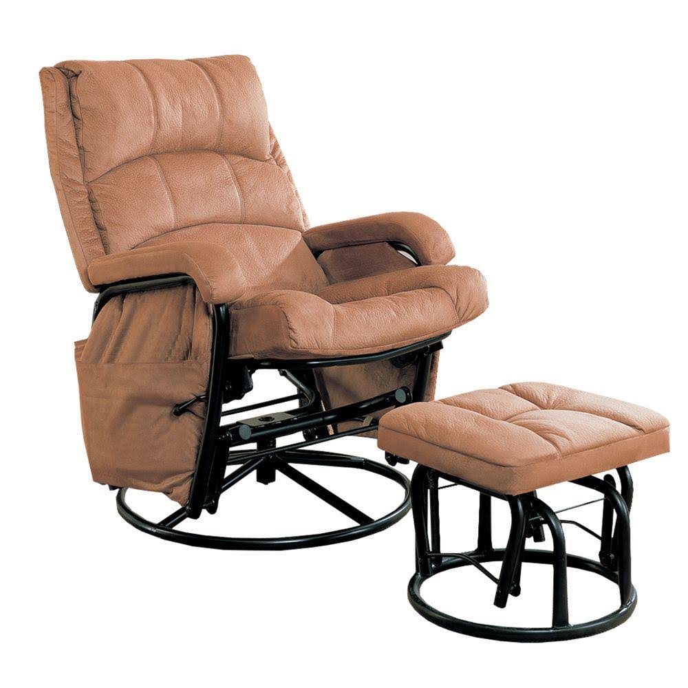 Brown Glider Chair with Ottoman C969569