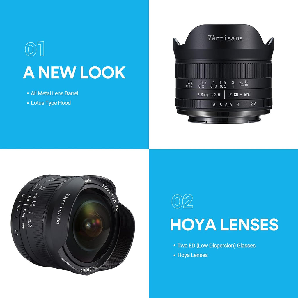7.5mm F2.8 II APS-C Wide Angle Fisheye Fixed Lens (Black) A91180