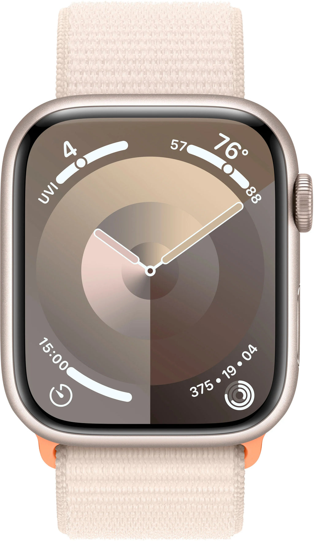 Refurbished Apple Watch Series 9 45mm Starlight Aluminum with Starlight Sport Loop Y646299