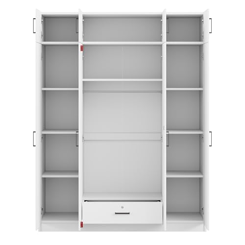 Wood Clothes Storage Cabinet with Sliding Door and 2 Drawers C374