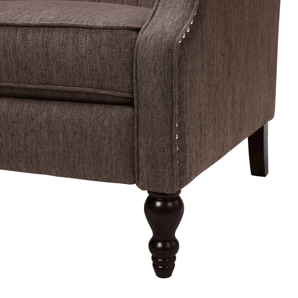 Oversized Tufted Fabric Push Back Recliner W8009