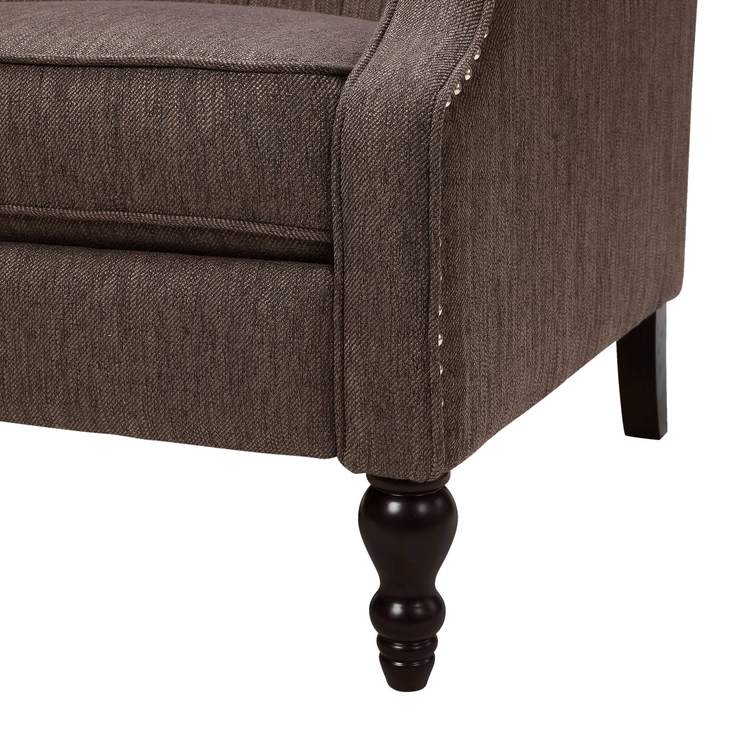 Oversized Tufted Fabric Push Back Recliner W8009