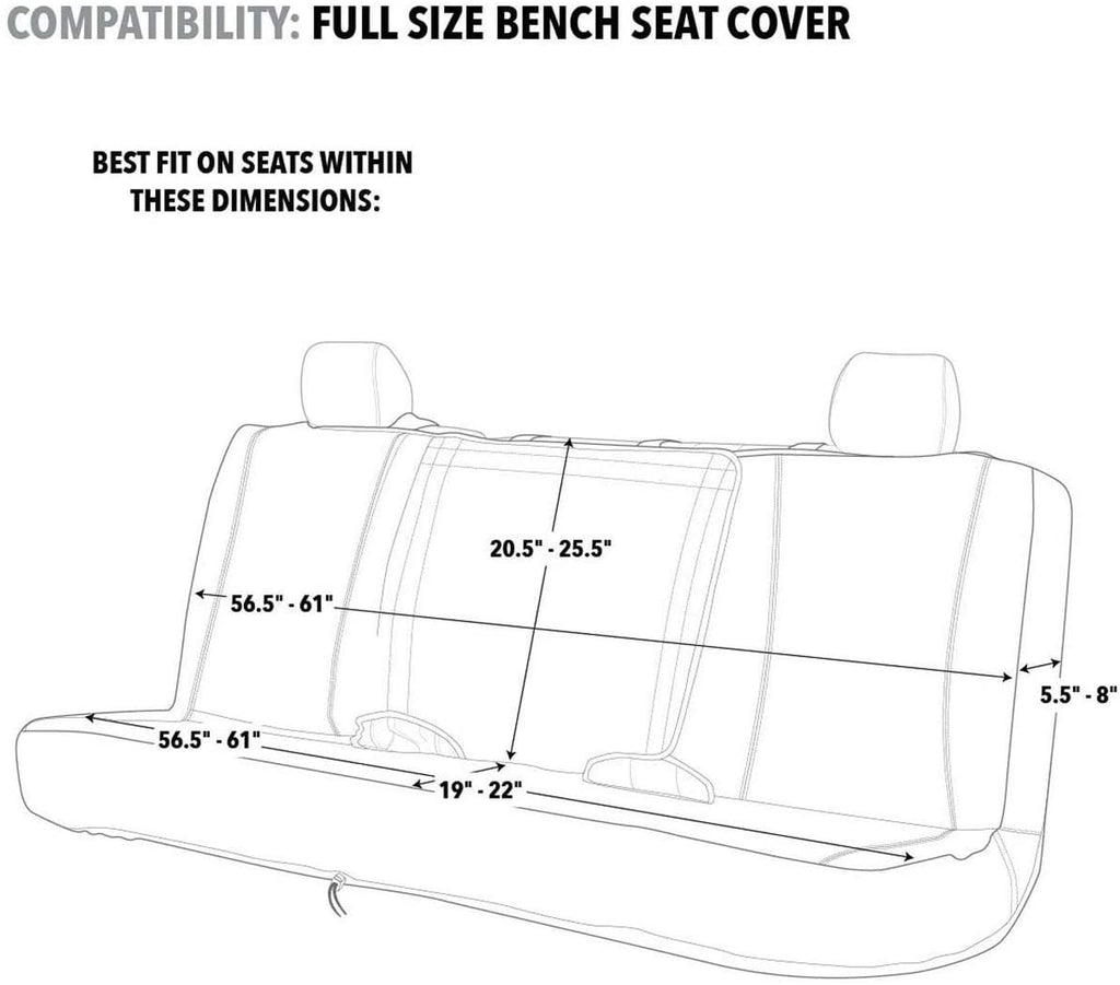 Camo Water Resistant Bench Seat Cover B169