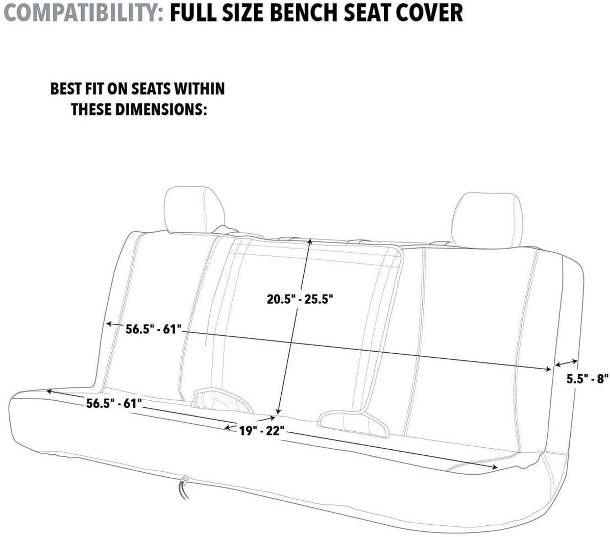 Camo Water Resistant Bench Seat Cover B169