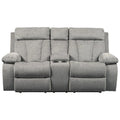 Contemporary Reclining Loveseat with Console in Fog N295148