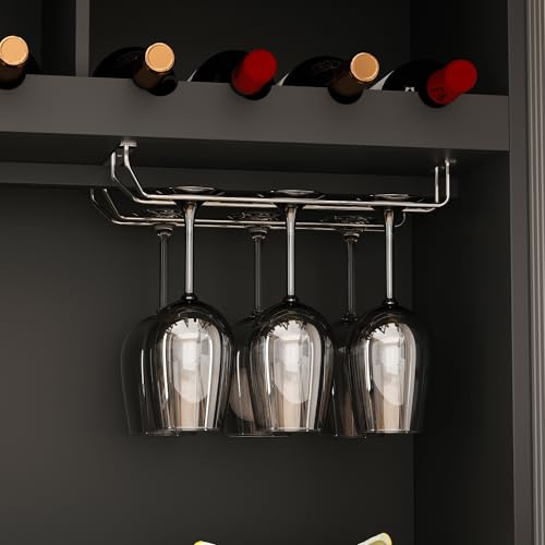 White Freestanding Wood Kitchen Pantry with Glass Doors, Drawers and Adjustable Shelves Q2805
