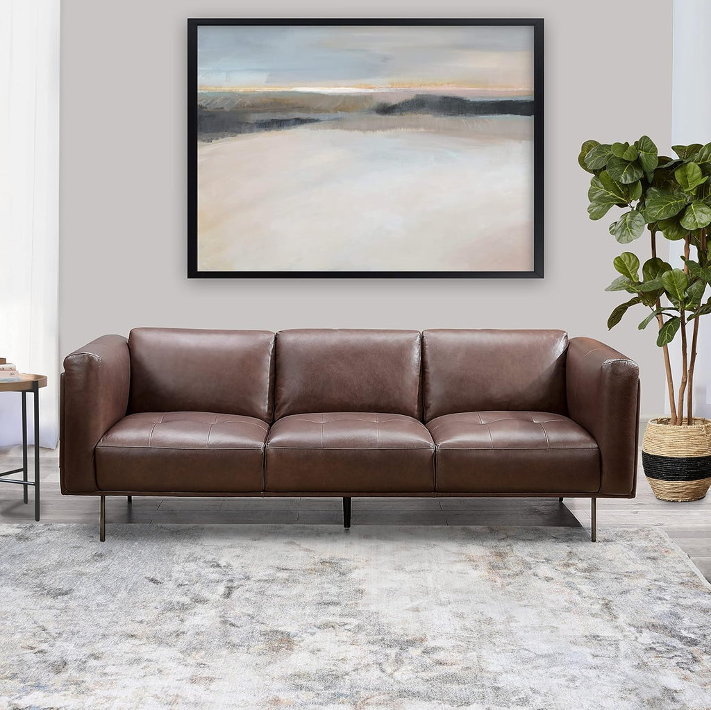 Brown Leather Sofa K6187