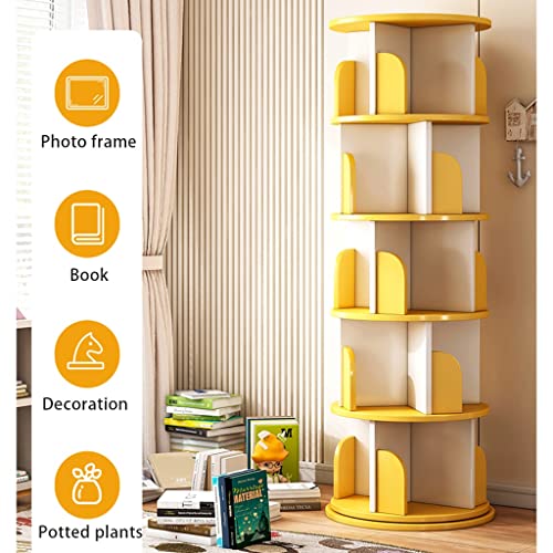 5-Shelf 360 Degree Rotating Bookcase Grey 50 * 157cm P240665
