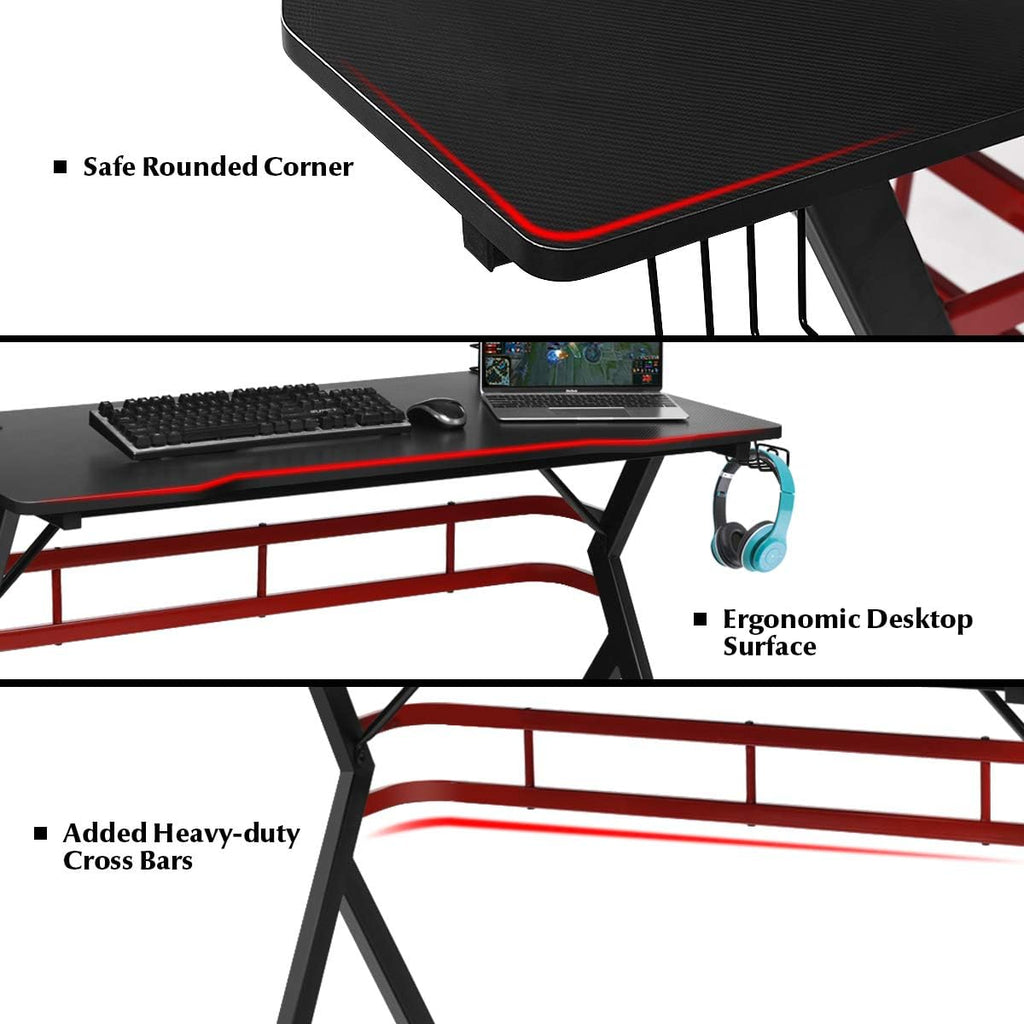 47.5" Gaming Desk with Monitor Shelf D4908