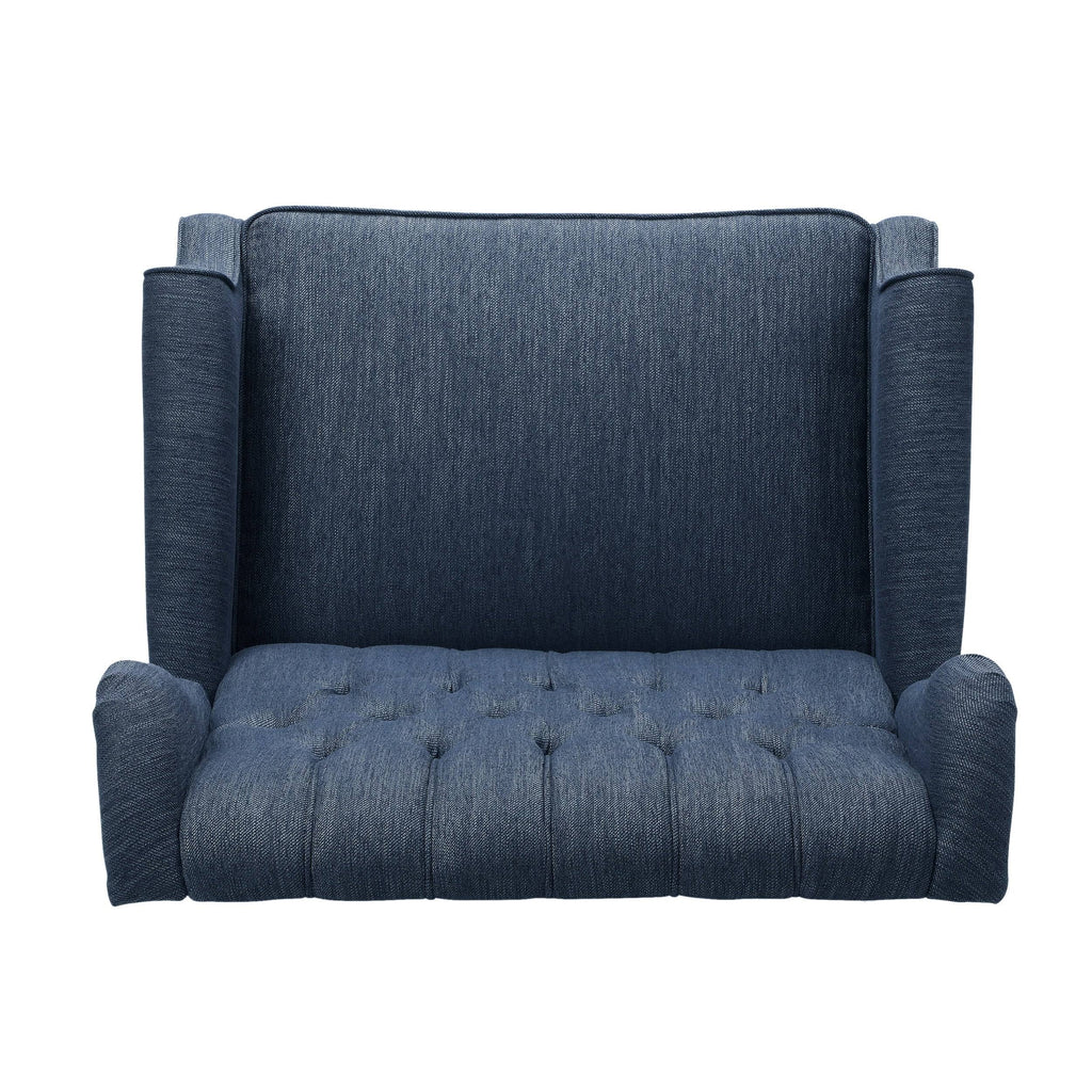Oversized Tufted Fabric Push Back Recliner W8009