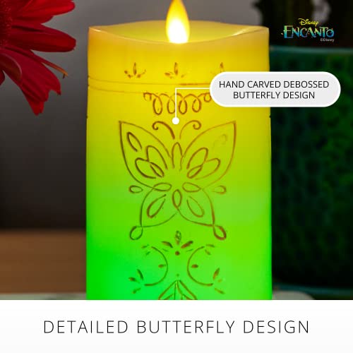 Ivory 3" x 6.5" Moving Flame LED Pillar Candle Q35956