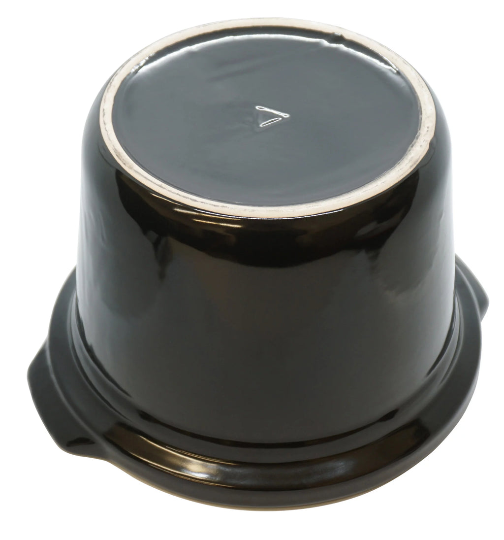 4 Qt Black Round Stoneware Slow Cooker K5915