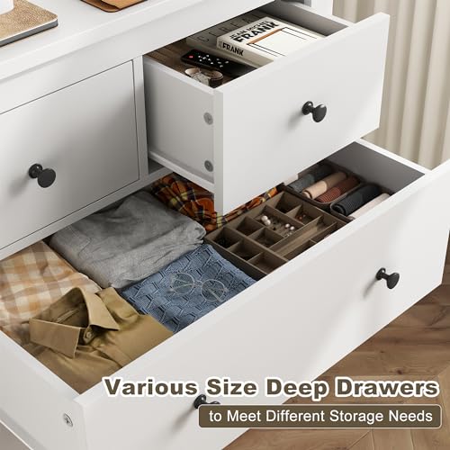 White 10 Drawer Wooden Dresser K62821