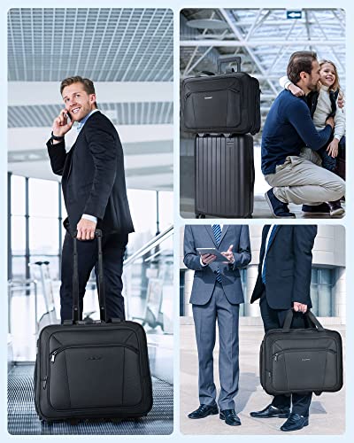 Black 17.3 Inch Rolling Laptop Bag D7687
