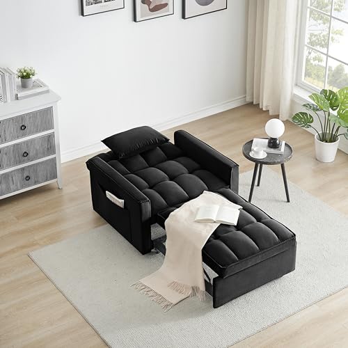 White Convertible Sofa Bed Chair O994