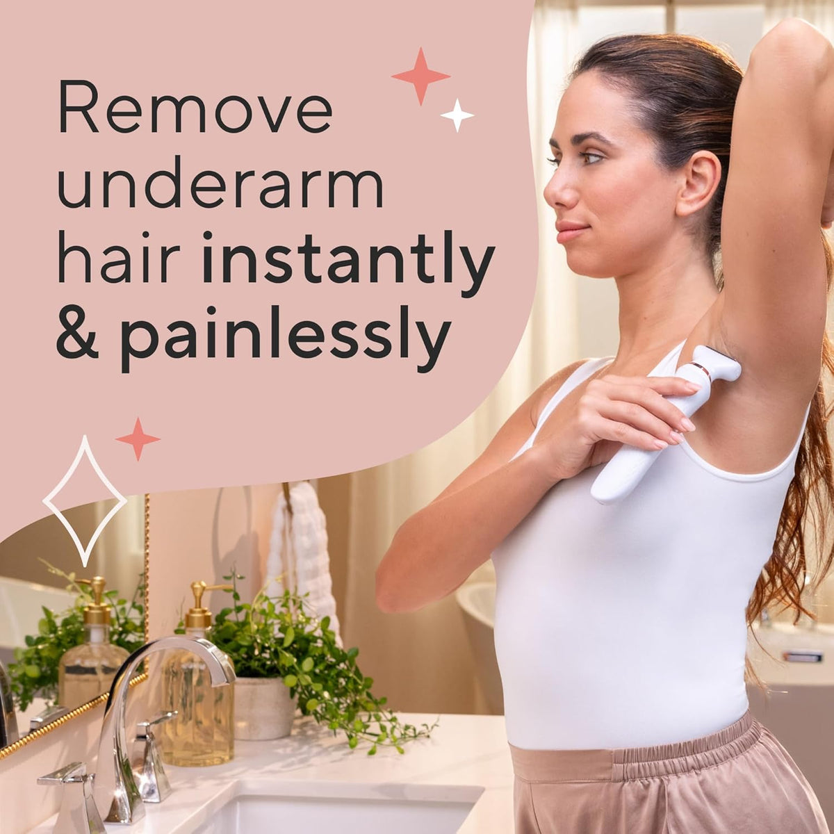 Finishing Touch Flawless Underarm Hair Removal Electric Razor Device, Cordless Groomer H98595